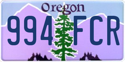 OR license plate 994FCR