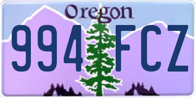 OR license plate 994FCZ