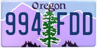 OR license plate 994FDD