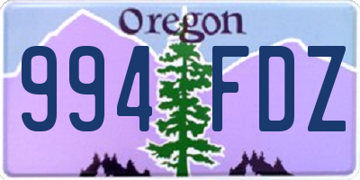 OR license plate 994FDZ
