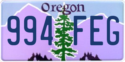 OR license plate 994FEG