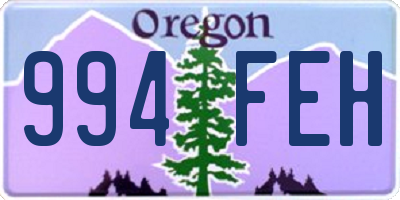 OR license plate 994FEH