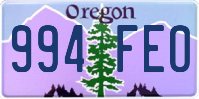 OR license plate 994FEO