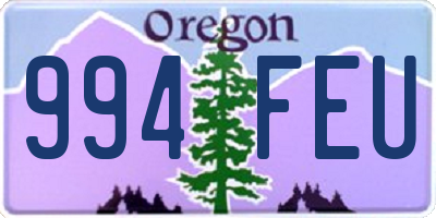 OR license plate 994FEU