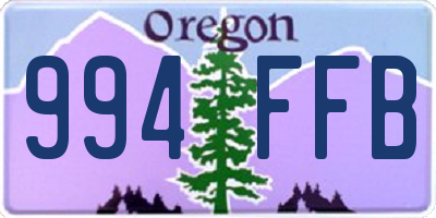 OR license plate 994FFB