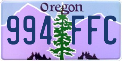 OR license plate 994FFC