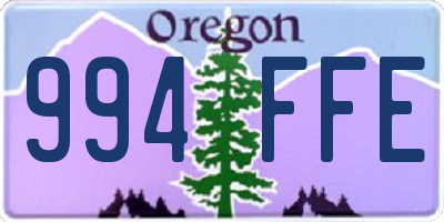 OR license plate 994FFE