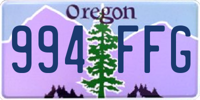 OR license plate 994FFG