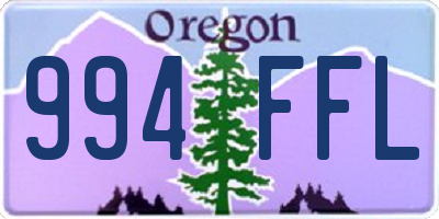 OR license plate 994FFL