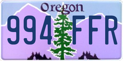OR license plate 994FFR