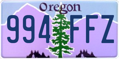 OR license plate 994FFZ