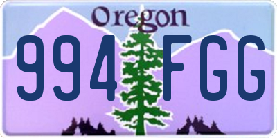 OR license plate 994FGG