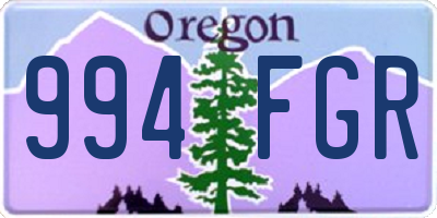 OR license plate 994FGR