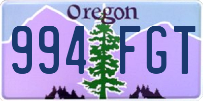 OR license plate 994FGT