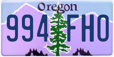 OR license plate 994FHO