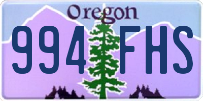 OR license plate 994FHS