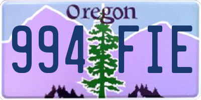 OR license plate 994FIE