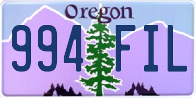 OR license plate 994FIL