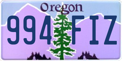 OR license plate 994FIZ