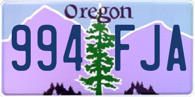 OR license plate 994FJA