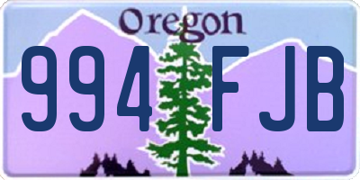 OR license plate 994FJB