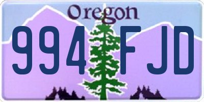 OR license plate 994FJD