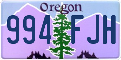 OR license plate 994FJH