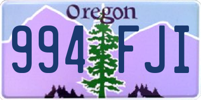 OR license plate 994FJI