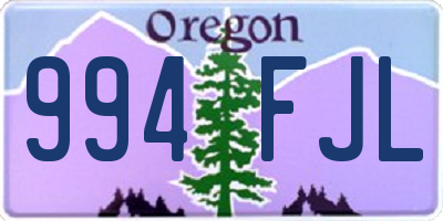 OR license plate 994FJL