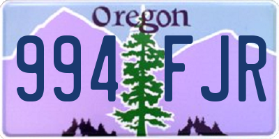 OR license plate 994FJR