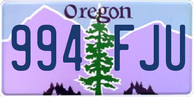 OR license plate 994FJU