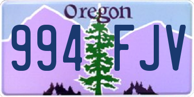 OR license plate 994FJV