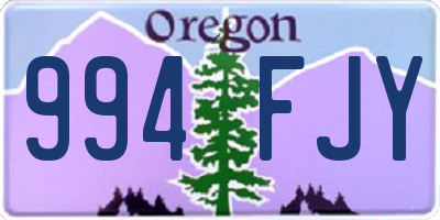 OR license plate 994FJY