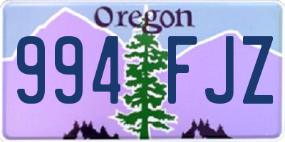 OR license plate 994FJZ