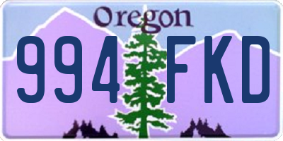 OR license plate 994FKD