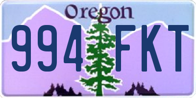 OR license plate 994FKT