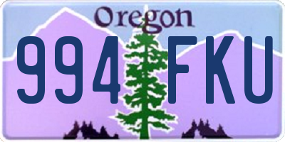 OR license plate 994FKU