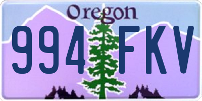 OR license plate 994FKV