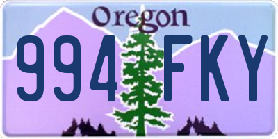 OR license plate 994FKY