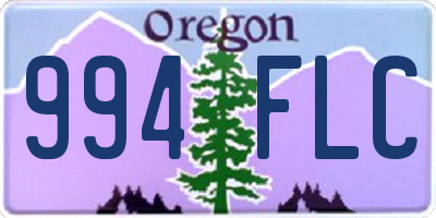 OR license plate 994FLC