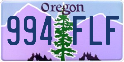 OR license plate 994FLF