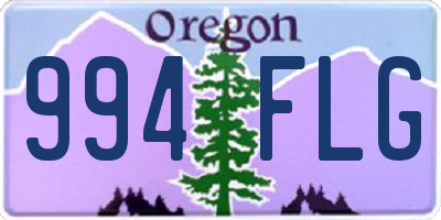 OR license plate 994FLG