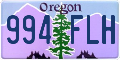OR license plate 994FLH