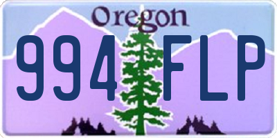 OR license plate 994FLP
