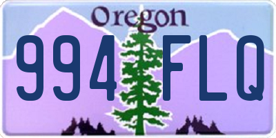 OR license plate 994FLQ