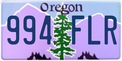 OR license plate 994FLR