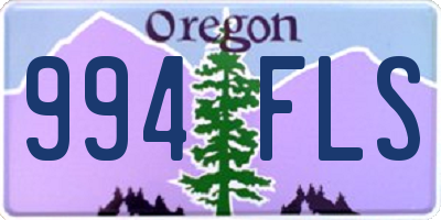 OR license plate 994FLS