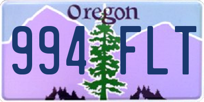 OR license plate 994FLT