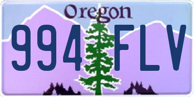 OR license plate 994FLV
