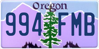 OR license plate 994FMB